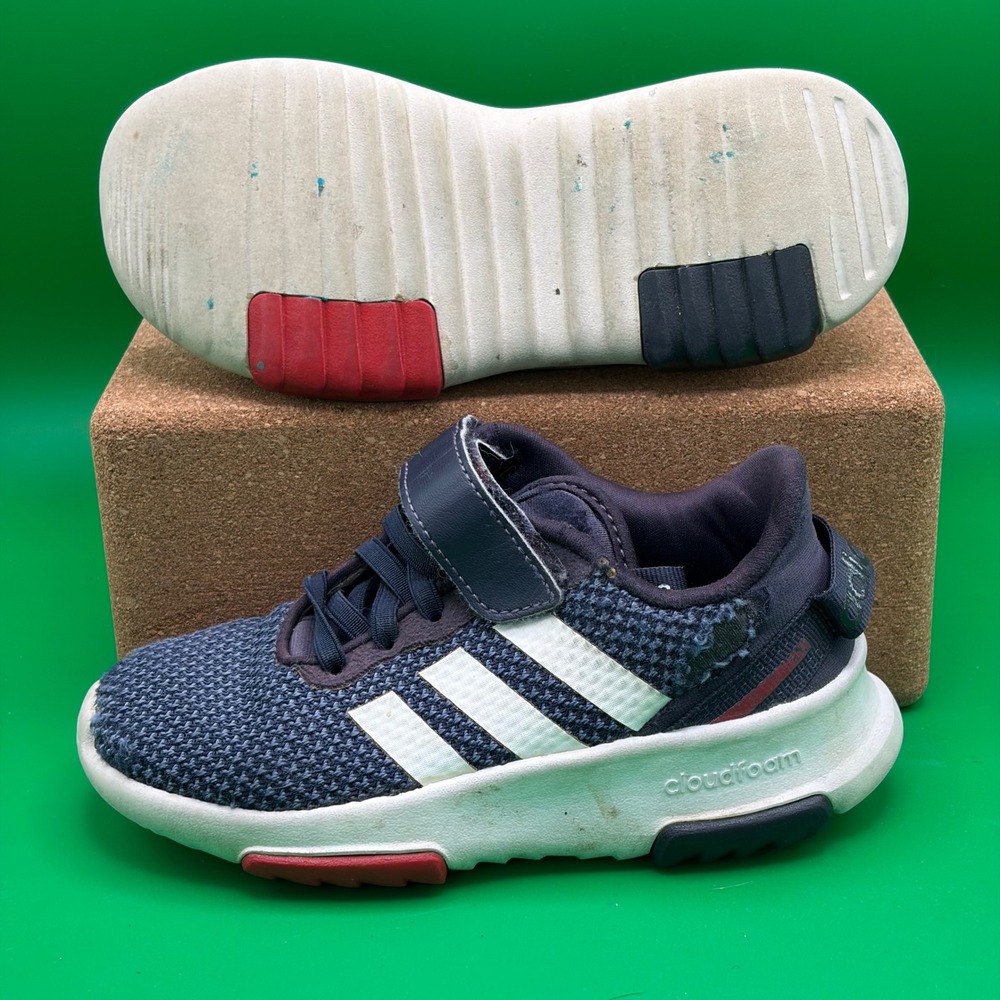 Adidas Cloudfoam Racer TR 2.0 Kids 11K Navy Blue Mesh Athletic Sneakers Running
